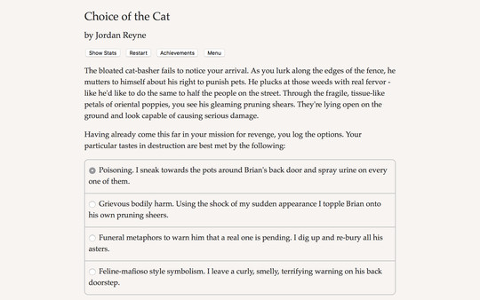 Choice of the Cat recommended requirements