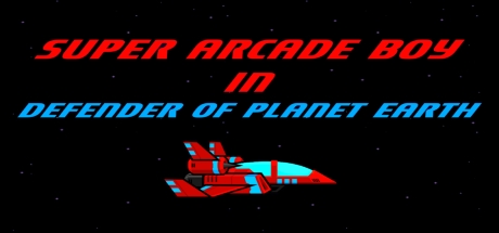 Super Arcade Boy in Defender of Planet Earth cover art