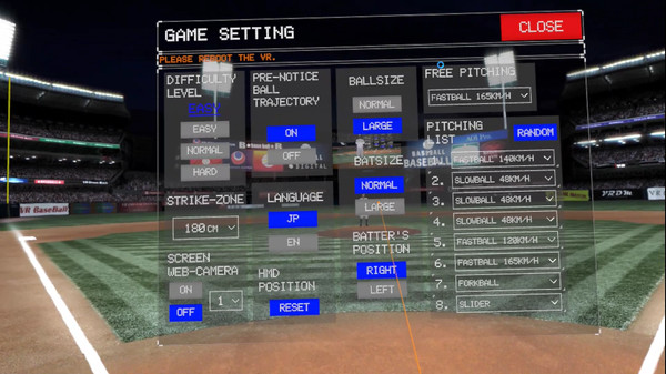 Скриншот из VR DREAM MATCH BASEBALL