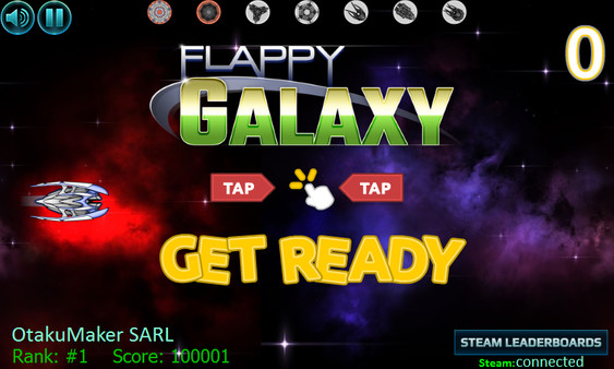 Flappy Galaxy game for Linux 1