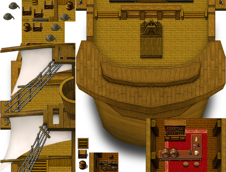 Скриншот из RPG Maker VX Ace - Pirate Ship Tiles