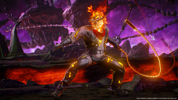 Скриншот из Marvel vs. Capcom: Infinite - Ghost Rider Outlaw Costume