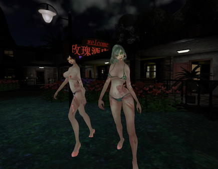 The beauties&zombies of beach for VR