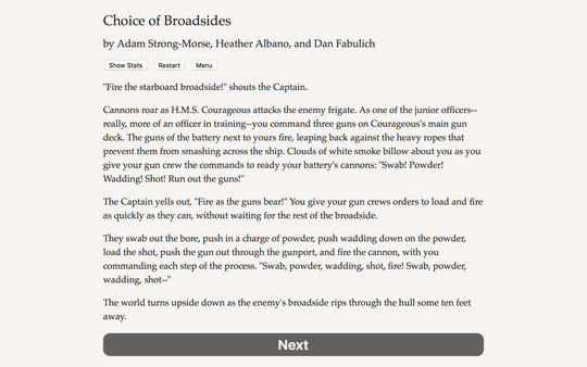 Choice of Broadsides for linux