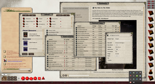 Скриншот из Fantasy Grounds - Investigator Handbook (CoC7E)