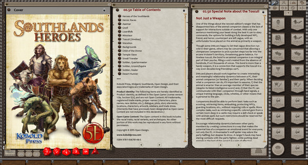 Скриншот из Fantasy Grounds - Southlands Heroes (5E)