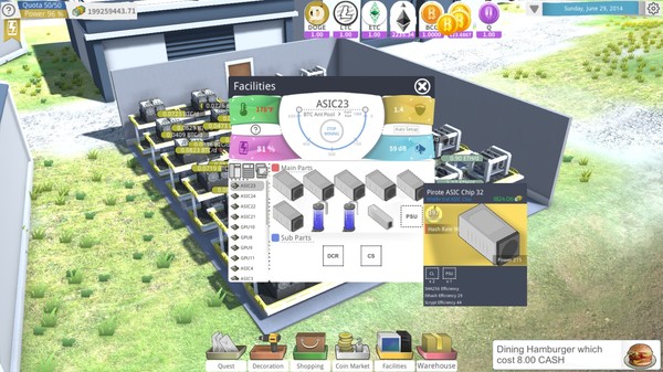 Скриншот из Bitcoin Tycoon - Mining Simulation Game