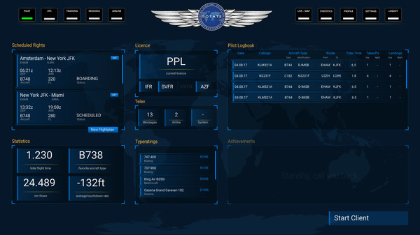 Rotate – Professional Virtual Aviation Network requirements