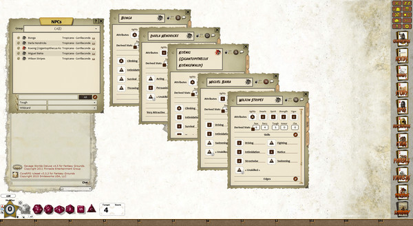 Скриншот из Fantasy Grounds - Tropicana: Gorillaconda (Savage Worlds)