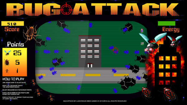 Скриншот из Bug Attack!