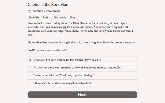 Скриншот из Choice of the Rock Star Demo
