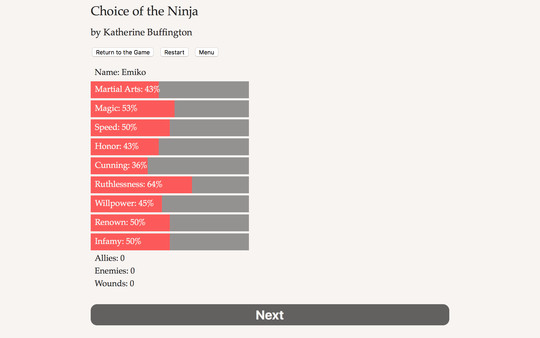 Choice of the Ninja recommended requirements