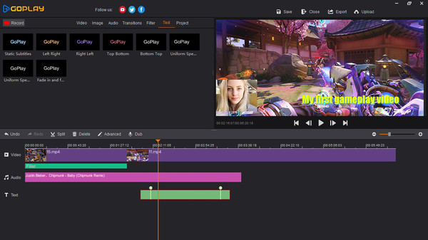 Скриншот из GoPlay Editor Demo