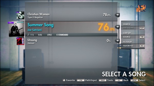 Скриншот из Rocksmith® 2014 Edition – Remastered – Joe Satriani - “Summer Song”