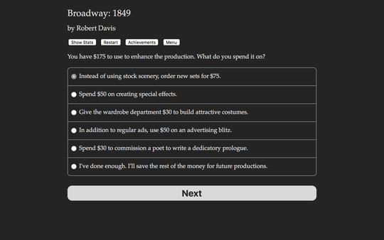 Broadway: 1849 game for Linux 1