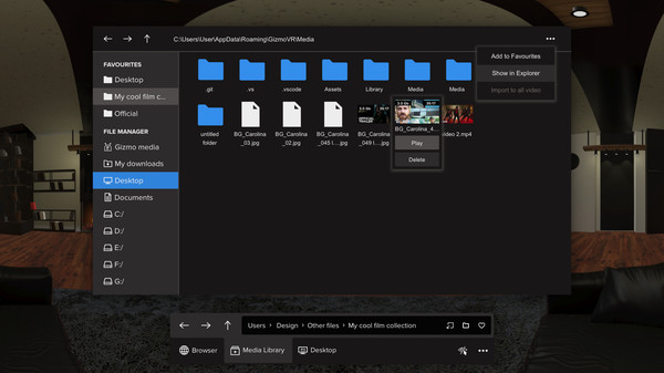 GizmoVR Video Player game for windows Pc 1
