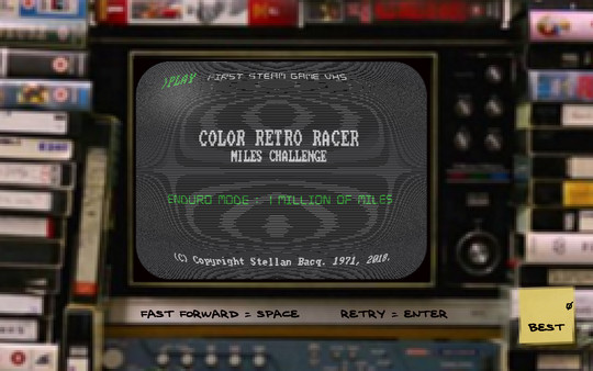 FIRST STEAM GAME VHS - COLOR RETRO RACER : MILES CHALLENGE Steam