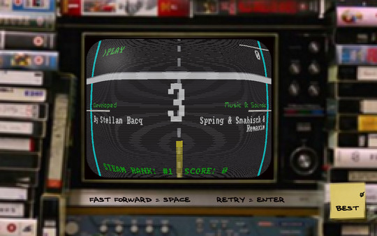 FIRST STEAM GAME VHS - COLOR RETRO RACER : MILES CHALLENGE screenshot