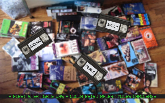 FIRST STEAM GAME VHS - COLOR RETRO RACER : MILES CHALLENGE game for Linux 1