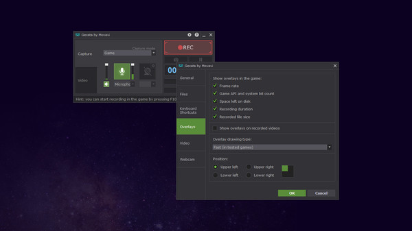 Gecata by Movavi 5 - Game Recording Software recommended requirements
