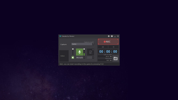 Gecata by Movavi 5 - Game Recording Software minimum requirements