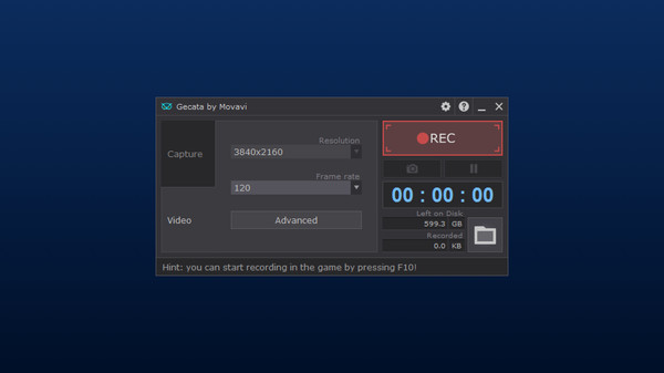Gecata by Movavi 5 - Game Recording Software game for Linux 1