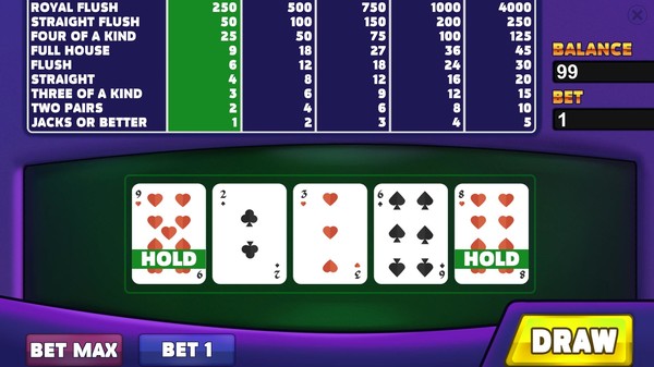 Royal Casino: Video Poker minimum requirements