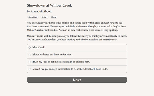 Showdown at Willow Creek minimum requirements