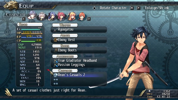 Скриншот из The Legend of Heroes: Trails of Cold Steel II - All Casual Clothes