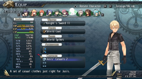 Скриншот из The Legend of Heroes: Trails of Cold Steel II - All Casual Clothes