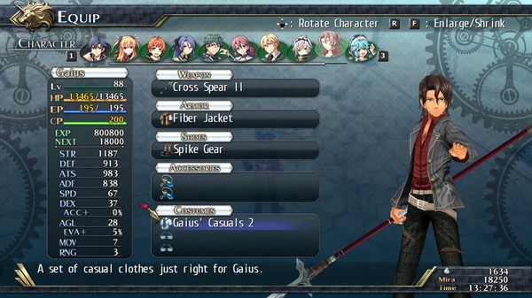 Скриншот из The Legend of Heroes: Trails of Cold Steel II - All Casual Clothes