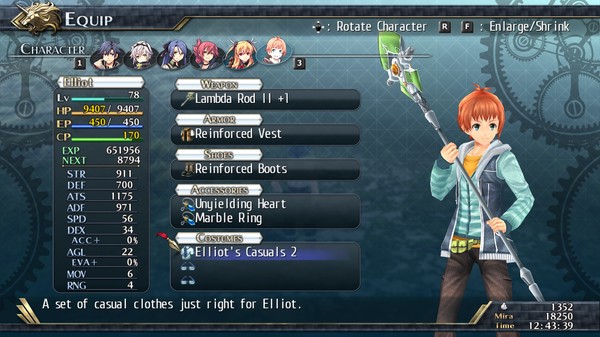 Скриншот из The Legend of Heroes: Trails of Cold Steel II - All Casual Clothes