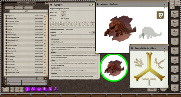 Скриншот из Fantasy Grounds - Hunter's Mark (5E)