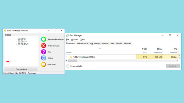 TcNo TimeKeeper minimum requirements