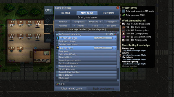 Скриншот из Game Dev Studio