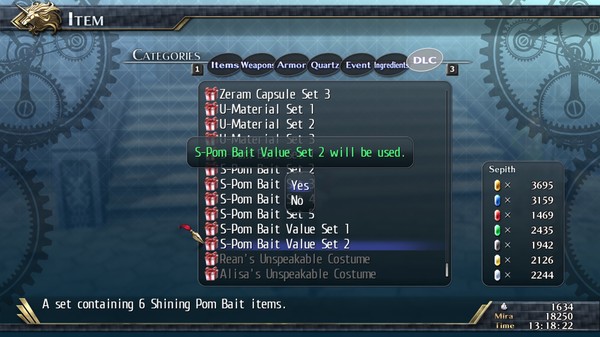 Скриншот из The Legend of Heroes: Trails of Cold Steel II - Shining Pom Bait Value Set 2