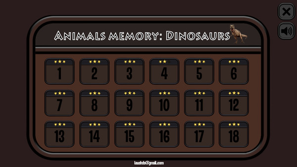 Скриншот из Animals Memory: Dinosaurs