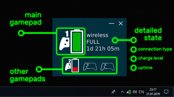Скриншот из Controllers Battery Indicator Скриншот из Controllers Battery Indicator
