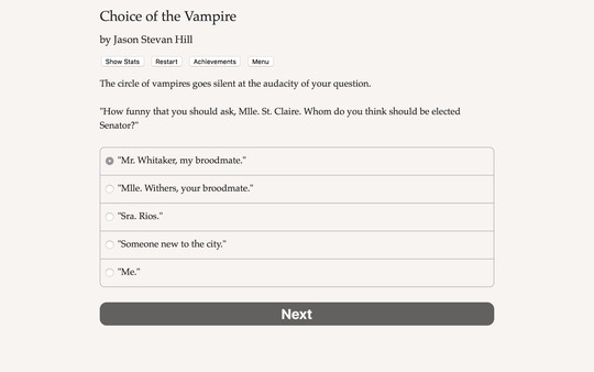 Choice of the Vampirefor windows and Linux 1