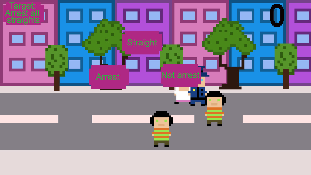 You play as an officer of Gaypolice You play as an officer of Gaypolice