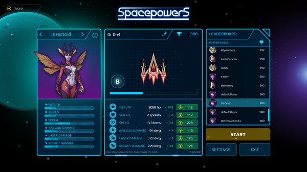 Spacepowers minimum requirements