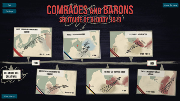 Скриншот из Comrades and Barons: Solitaire of Bloody 1919