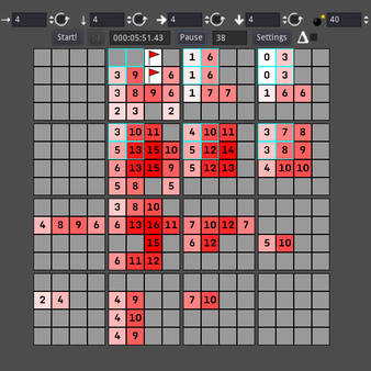 4D Minesweeper game for Linux 1