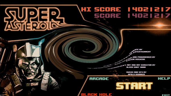 Скриншот из Super Asteroids