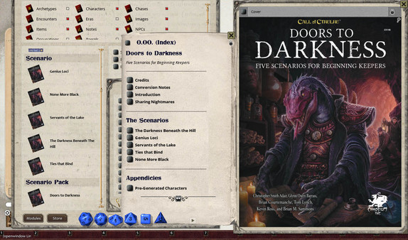 Скриншот из Fantasy Grounds - Doors to Darkness (CoC7E)