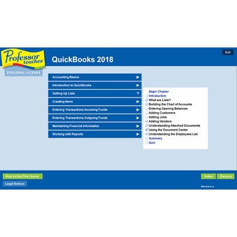 Professor Teaches QuickBooks 2018 PC requirements