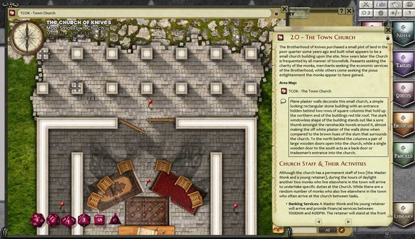 Скриншот из Fantasy Grounds - Compass Point #6: Town Church - Brotherhood of Knives (PFRPG)