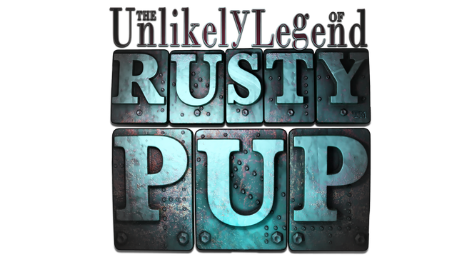 The Unlikely Legend of Rusty Pup Logo