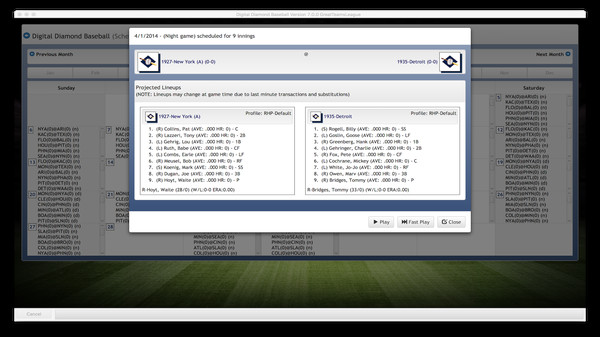 Digital Diamond Baseball V7 game for Linux 1