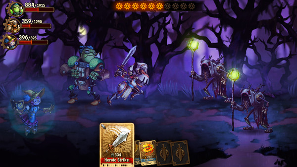 Скриншот из SteamWorld Quest: Hand of Gilgamech